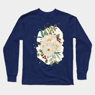 Roses Peony Flower Long Sleeve T-Shirt